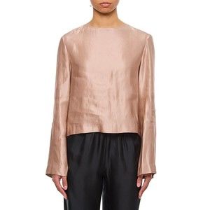 Loulou Studio Silk And Linen Round Neck Blouse - NWT
